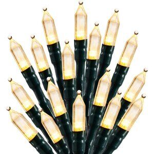 Christmas Mini Lights 39ft with 100 Clear Bulbs & 8 Modes - Waterproof Design